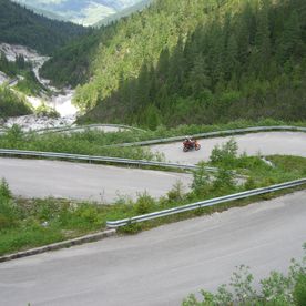 Motorrad, Motorradwoche, kurvenreiche Motorradtour, Berggasthof Pension Lahnerhof, Obergail, Kärnten, Lesachtal