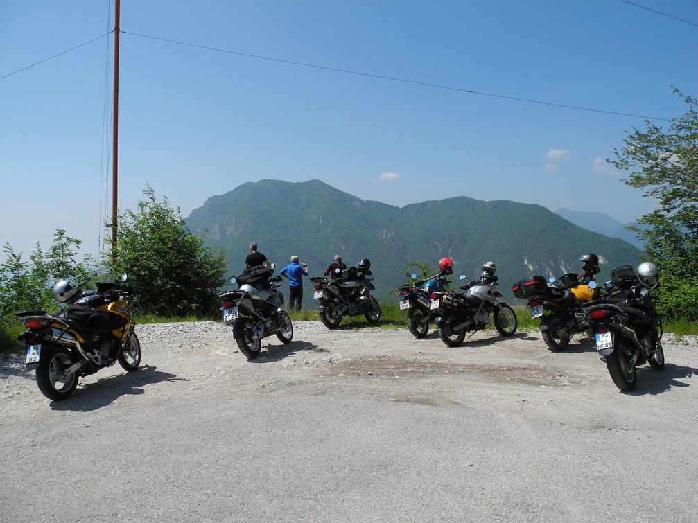 Motorrad, Motorradwoche, Pause, Berggasthof Pension Lahnerhof, Obergail, Kärnten, Lesachtal