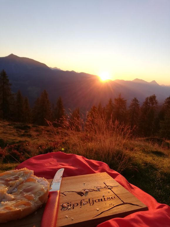 Bergerlebnis, Gipfeljause, Berggasthof Pension Lahnerhof, Obergail, Lesachtal, Kärnten